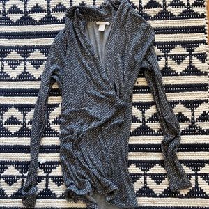 Banana Republic Black Gray Modal Long Sleeve Top GREAT maternity shirt